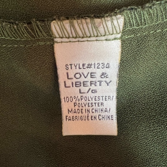 Green High Waist Shorts by love & liberty juniors size L - Picture 8 of 8